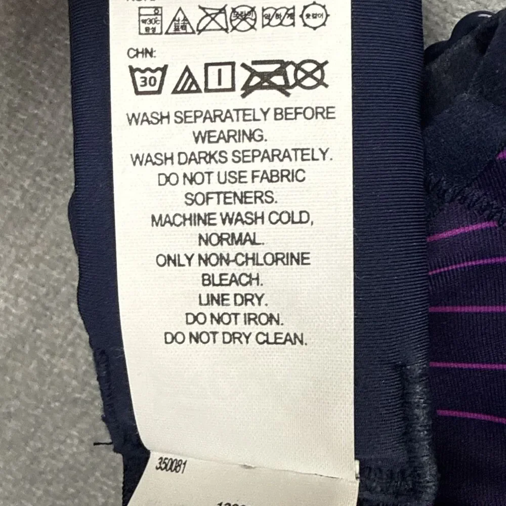 Brooks Drive Convertible Run Bra 36DD Matrix Navy Print Sweat-Wicking